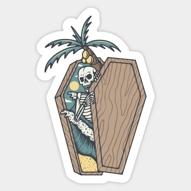 Rest in Paradise Sticker by quilimo